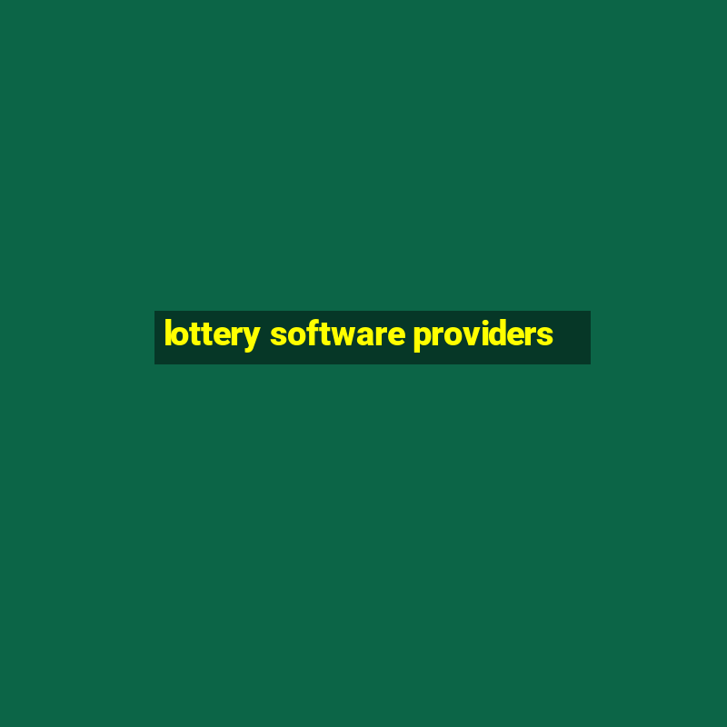 lottery software providers