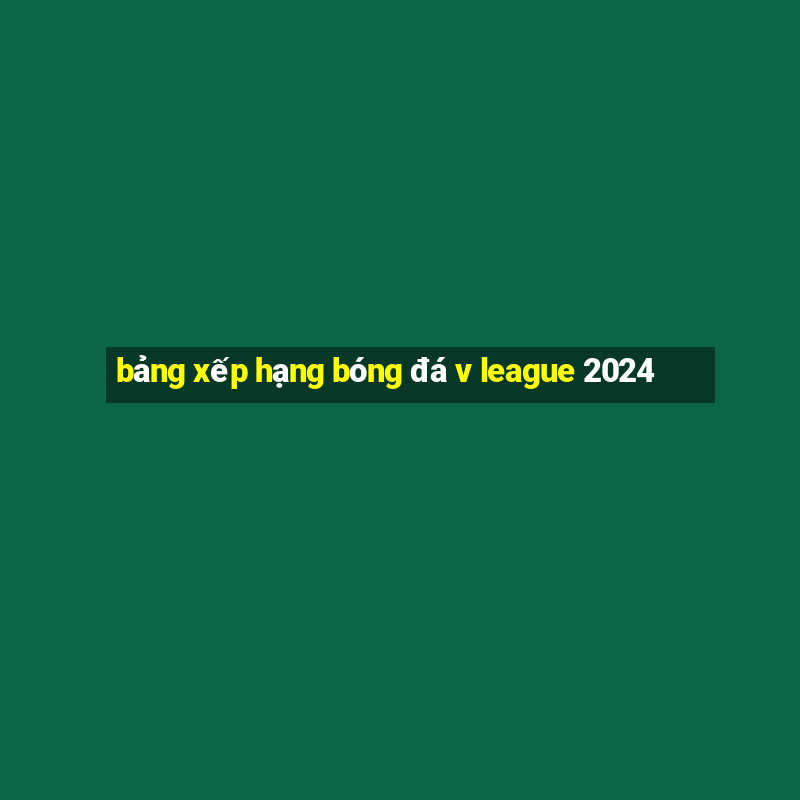 bảng xếp hạng bóng đá v league 2024