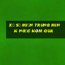 xổ số miền trung minh ngọc hôm qua