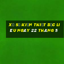 xổ số kiến thiết bạc liêu ngày 22 tháng 5