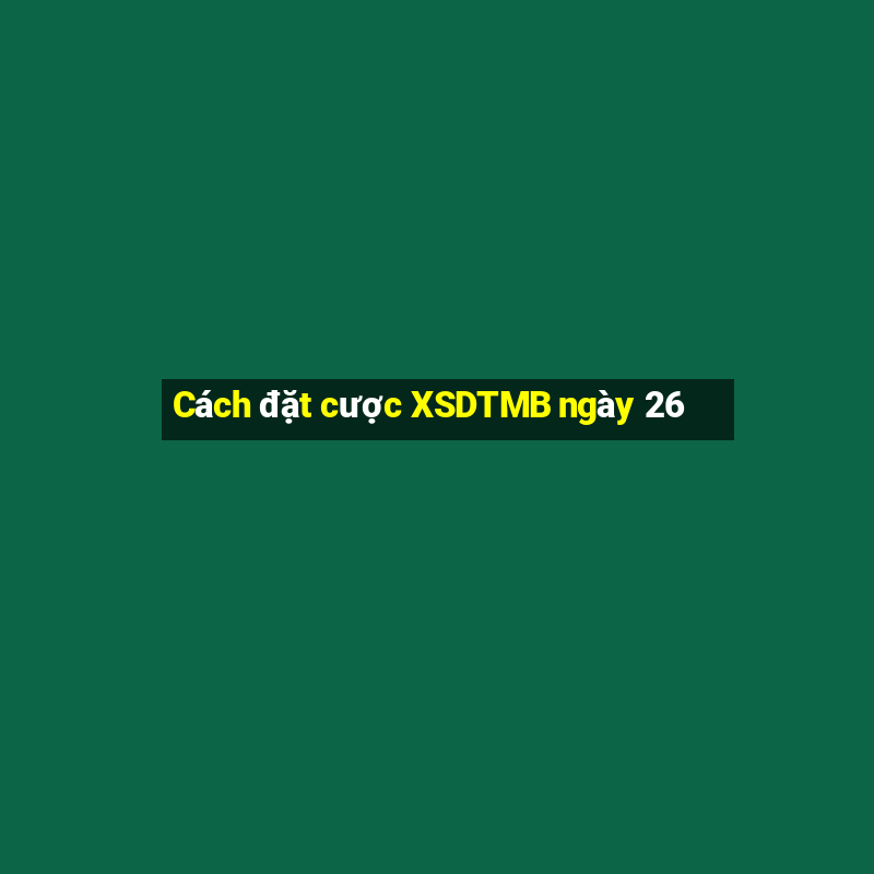 Cách đặt cược XSDTMB ngày 26