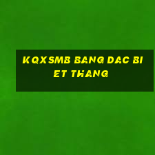 kqxsmb bang dac biet thang