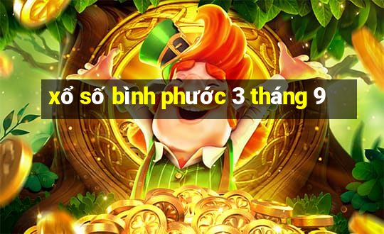 xổ số bình phước 3 tháng 9