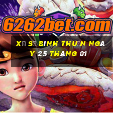 xổ số bình thuận ngày 25 tháng 01