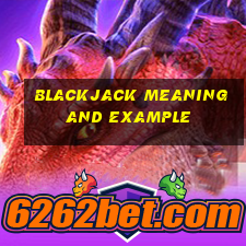 blackjack meaning and example