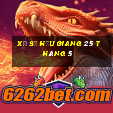 xổ số hậu giang 25 tháng 5