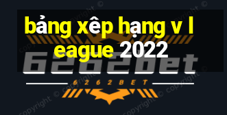 bảng xêp hạng v league 2022