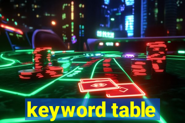 keyword table