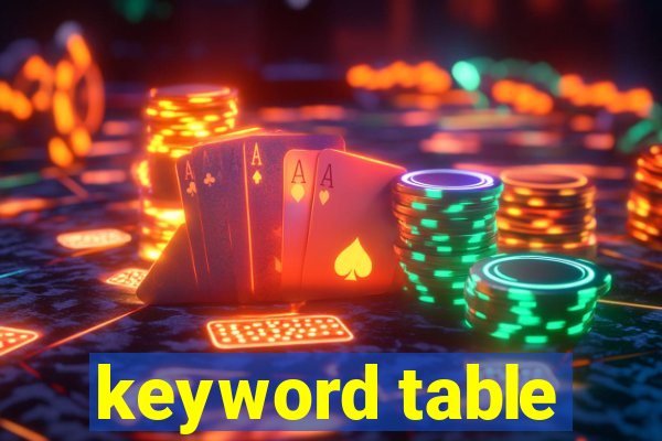 keyword table