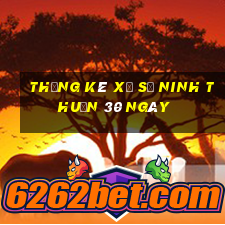 thống kê xổ số ninh thuận 30 ngày