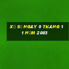 xổ số ngày 9 tháng 11 năm 2003