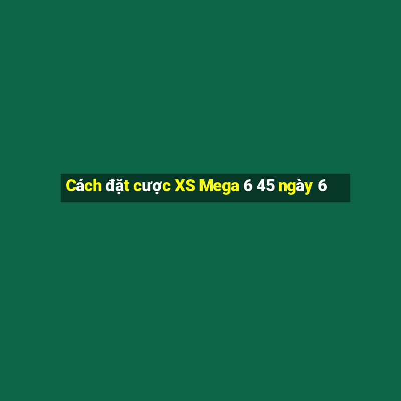 Cách đặt cược XS Mega 6 45 ngày 6