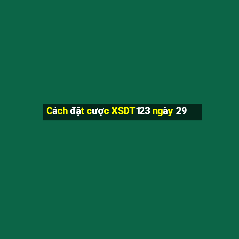 Cách đặt cược XSDT123 ngày 29