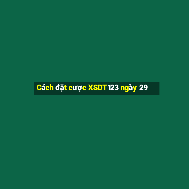 Cách đặt cược XSDT123 ngày 29