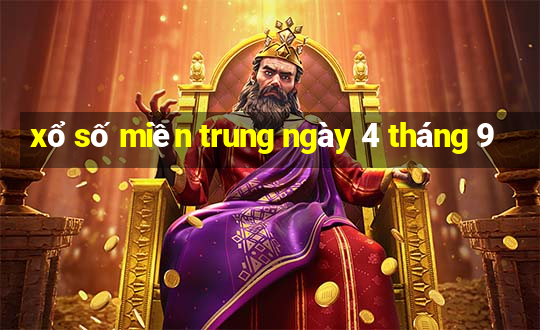 xổ số miền trung ngày 4 tháng 9