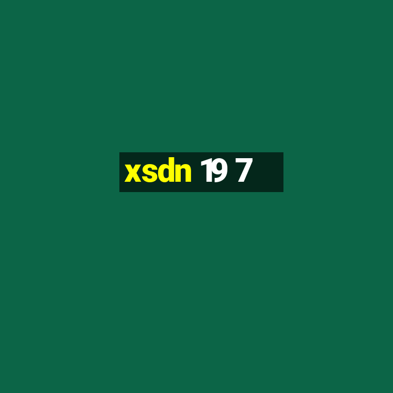 xsdn 19 7