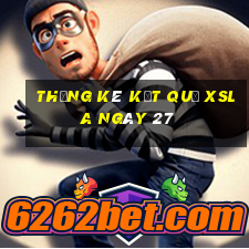 THỐNG KÊ KẾT QUẢ XSLA ngày 27