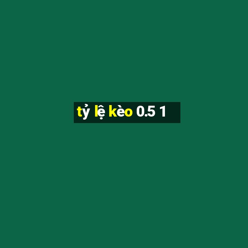 tỷ lệ kèo 0.5 1