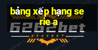 bảng xếp hạng serie a