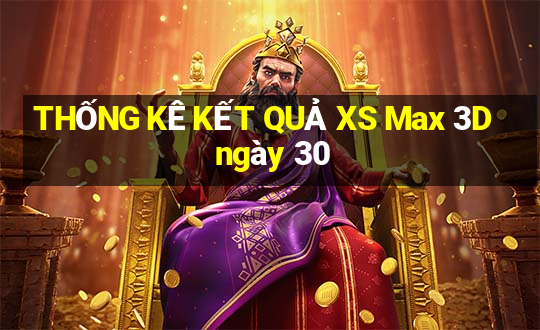 THỐNG KÊ KẾT QUẢ XS Max 3D ngày 30