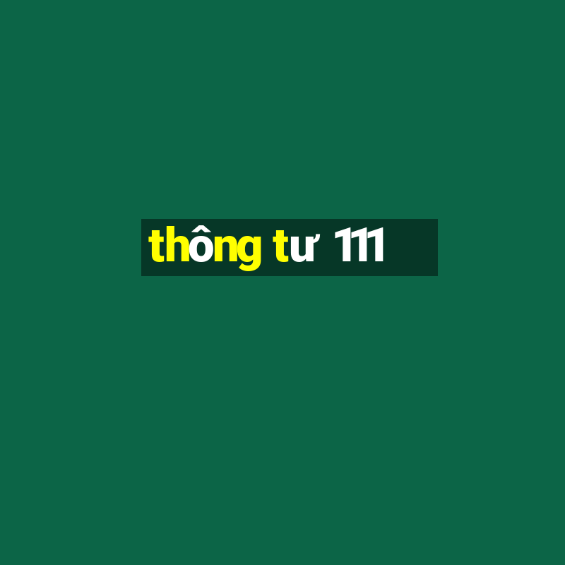 thông tư 111