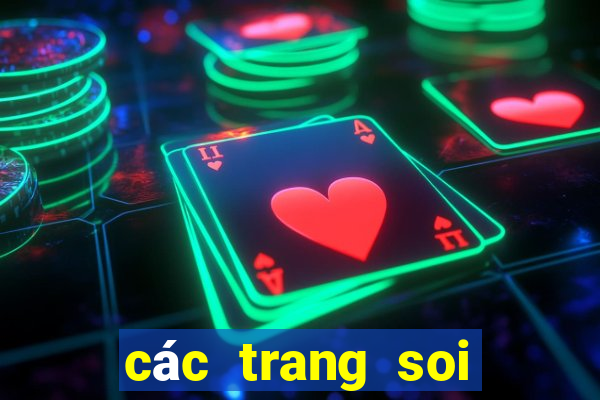 các trang soi cầu chuẩn