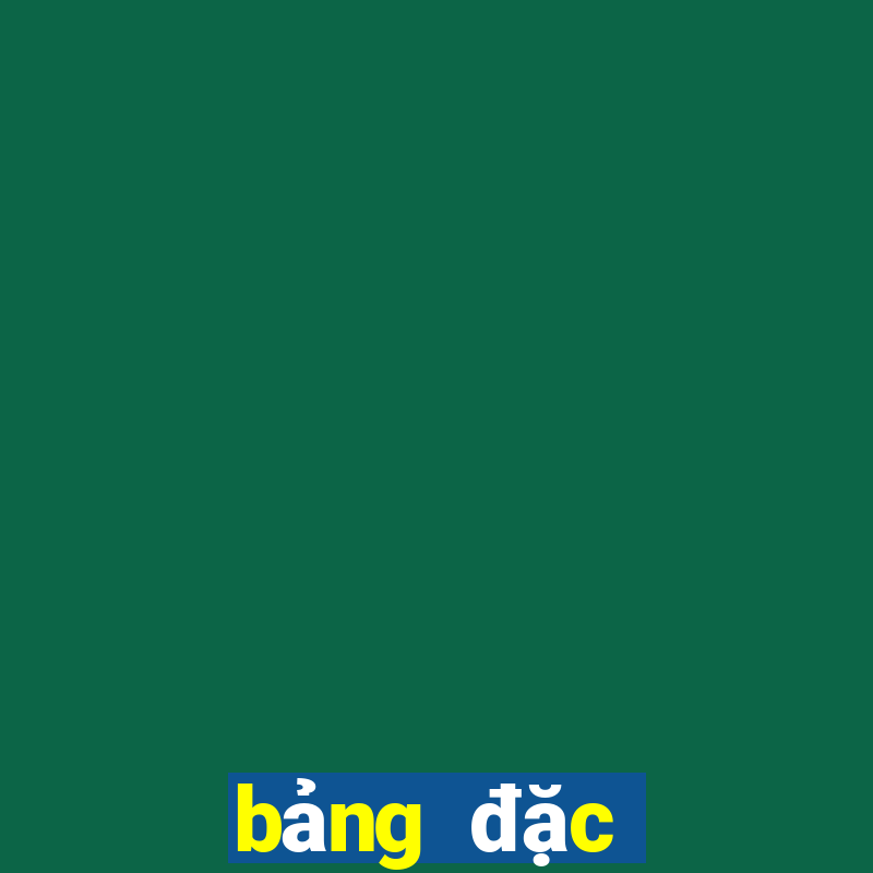 bang dac biet xsmb