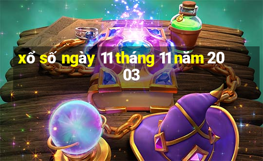 xổ số ngày 11 tháng 11 năm 2003