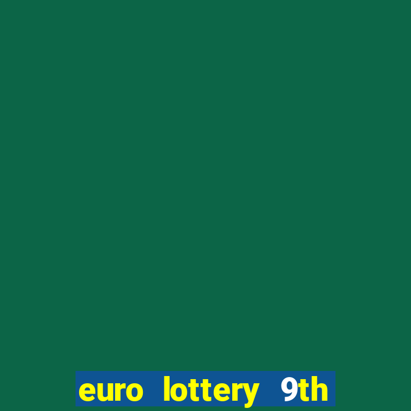 euro lottery 9th jan 2024