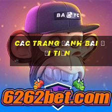 các trang đánh bài đổi tiền