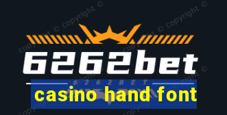 casino hand font