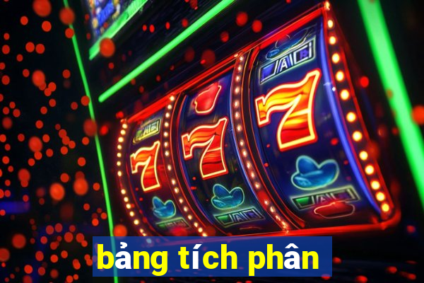 bảng tích phân