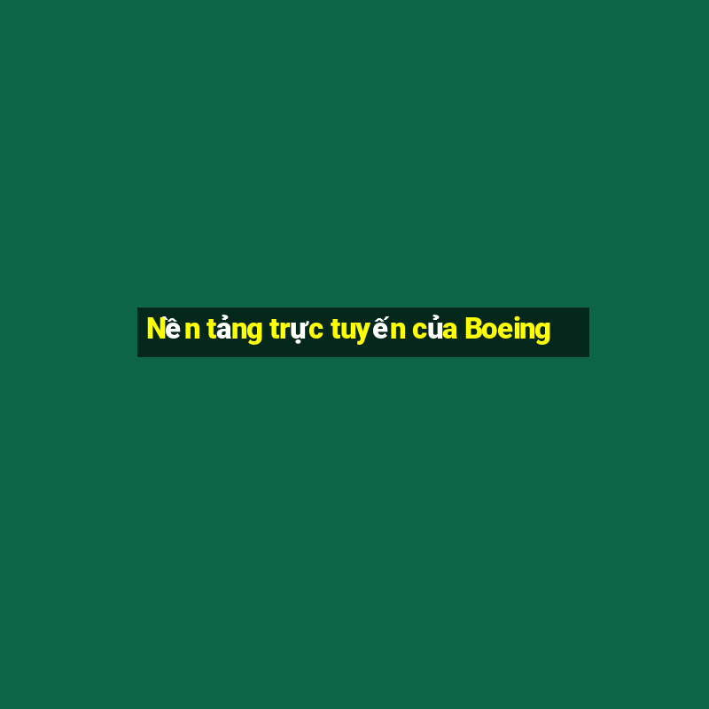 Nền tảng trực tuyến của Boeing