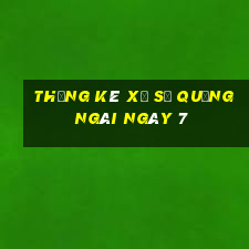 Thống kê Xổ Số quảng ngãi ngày 7