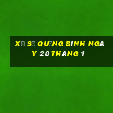 xổ số quảng bình ngày 20 tháng 1