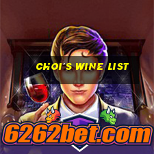 choi's wine list