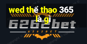 wed thể thao 365 là gì