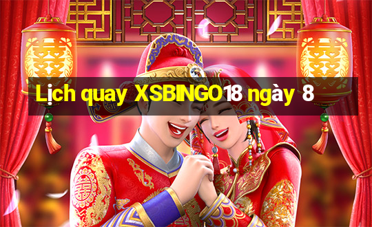 Lịch quay XSBINGO18 ngày 8