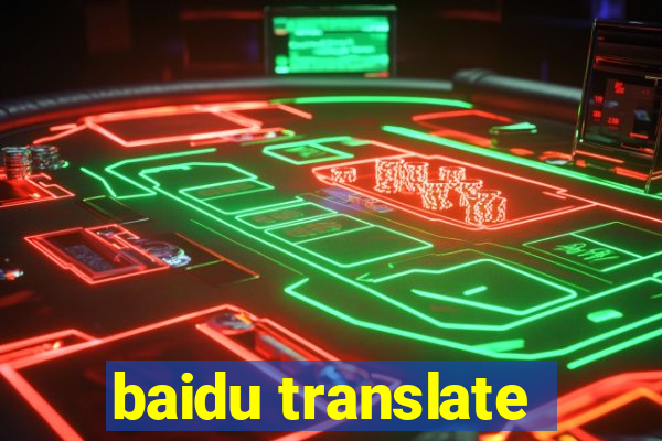 baidu translate