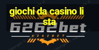 giochi da casino lista