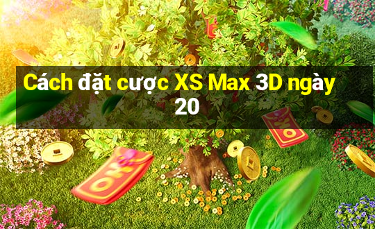 Cách đặt cược XS Max 3D ngày 20