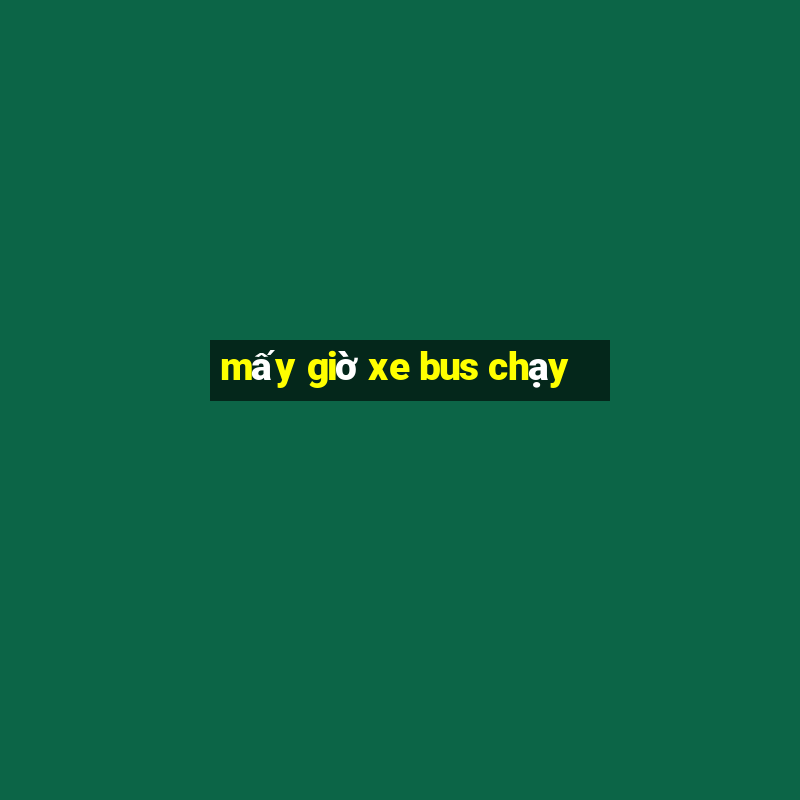 mấy giờ xe bus chạy