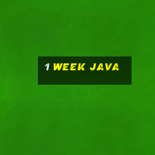 1 week java