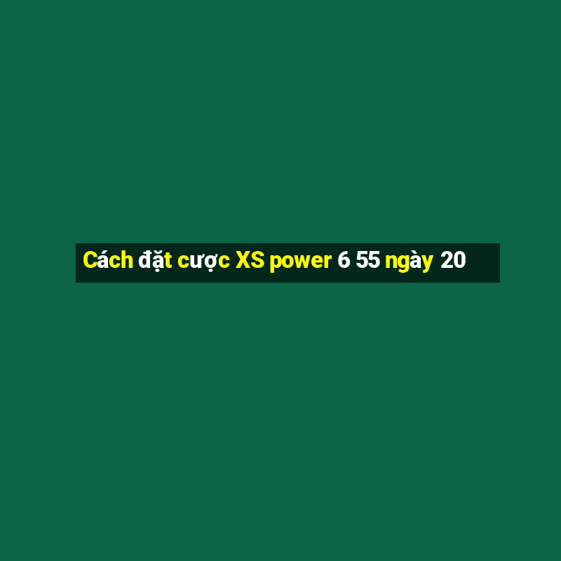 Cách đặt cược XS power 6 55 ngày 20