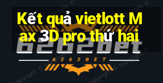 Kết quả vietlott Max 3D pro thứ hai