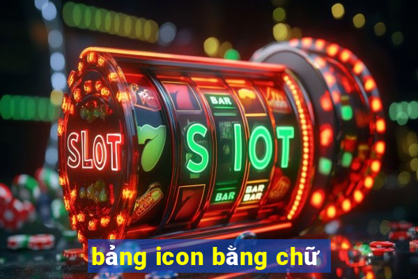 bảng icon bằng chữ