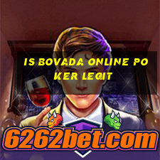 is bovada online poker legit