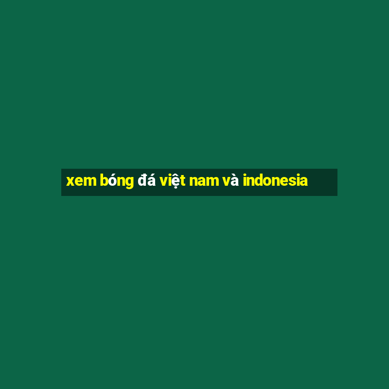 xem bóng đá việt nam và indonesia