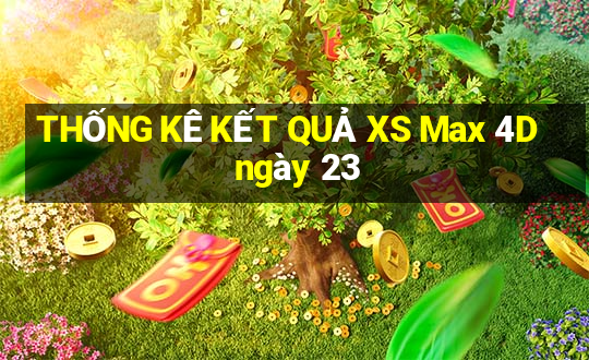 THỐNG KÊ KẾT QUẢ XS Max 4D ngày 23