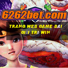 Trang web game bài giải trí Win